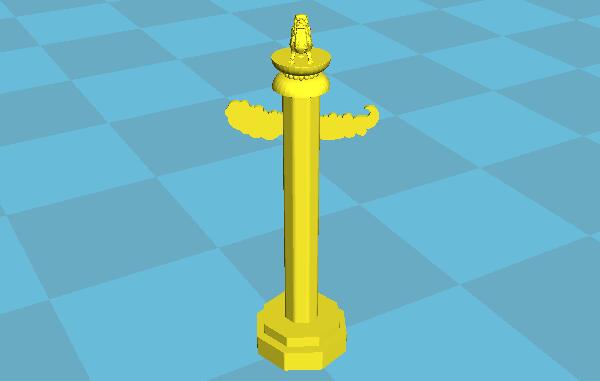 3D打印建筑模型之華表 3D打印建筑模型之華表