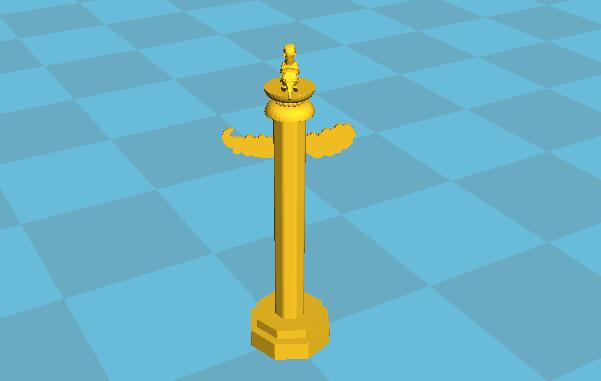 3D打印建筑模型之華表 3D打印建筑模型之華表