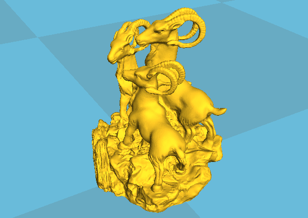 3D打印藝術(shù)品之三羊開泰 3D打印藝術(shù)品之三羊開泰