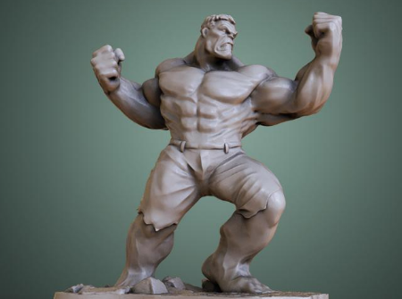 3D打印人像模型之綠巨人 3D打印人像模型之綠巨人